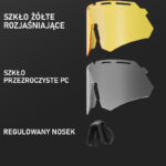 Okulary rowerowe z wymiennymi szkłami RB6004