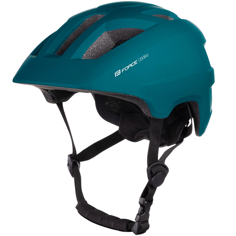 Kask rowerowy dziecięcy z lampką ZEBU TURKUSOWY