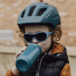 Kask rowerowy dziecięcy z lampką ZEBU TURKUSOWY