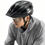 Kask rowerowy z okularami i lampką LED RB1011BK