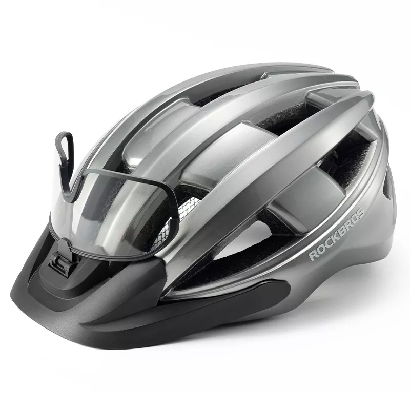 Kask rowerowy z okularami i lampką LED RB1011TI