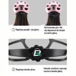 Kask rowerowy z okularami i lampką LED RB1011