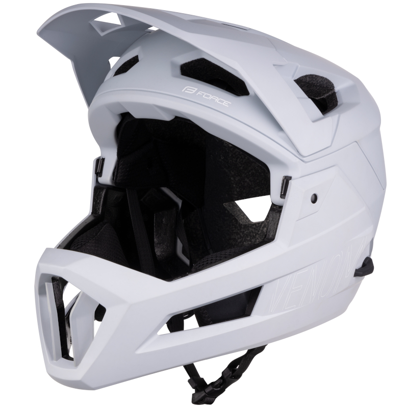 Kask rowerowy Full Face VENOM SZARY MAT