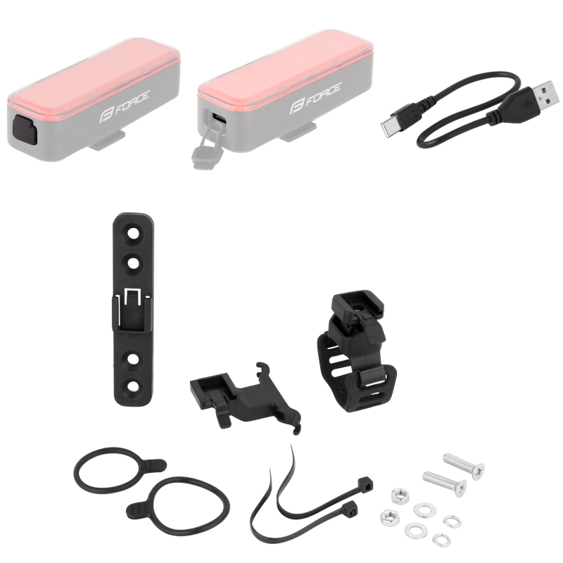 Lampka rowerowa tylna ALARM 300LM