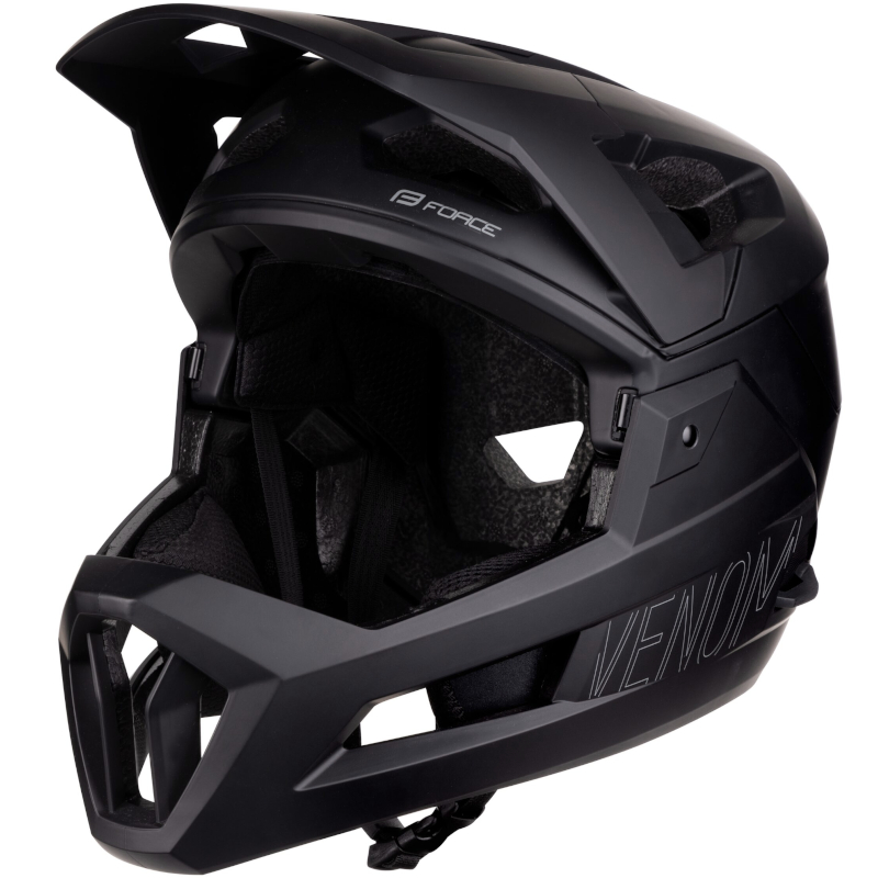 KASK ROWEROWY FULL FACE FORCE VENOM CZARNY MAT L/XL