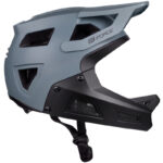 Kask rowerowy dziecięcy Full Face DROP SZARO-CZARNY
