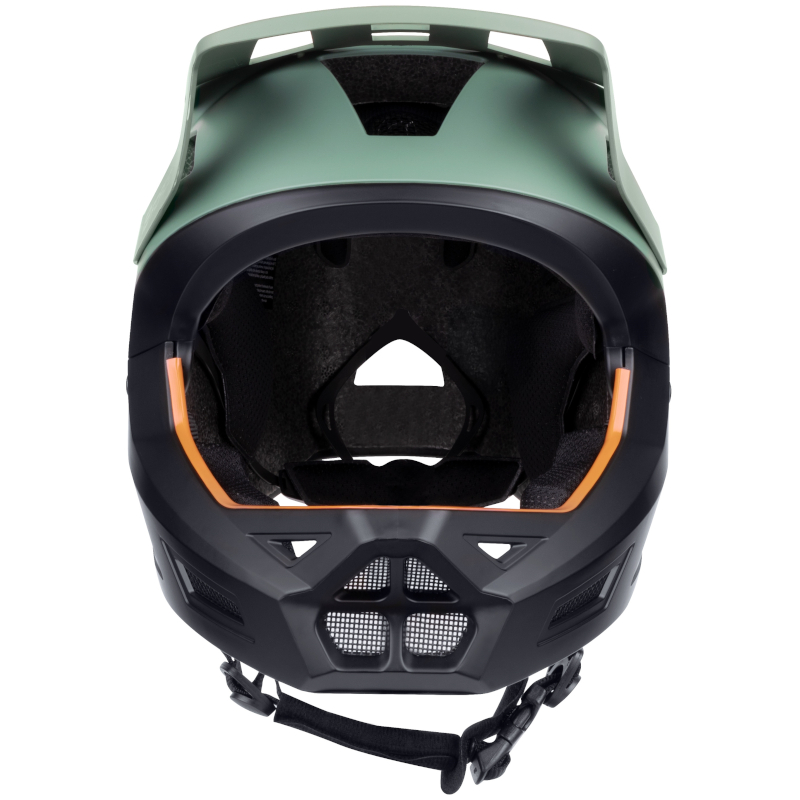 Kask rowerowy dziecięcy Full Face DROP ZIELONO-CZARNY