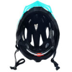 Kask rowerowy STRAIGHT SHINY CZARNO-TURKUSOWY