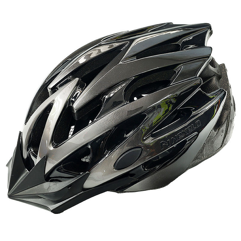 Kask rowerowy STRAIGHT SHINY CZARNO-SZARY