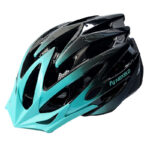 Kask rowerowy STRAIGHT SHINY CZARNO-TURKUSOWY