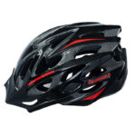 Kask rowerowy STRAIGHT SHINY CZARNO-CZERWONY