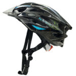 Kask rowerowy STRAIGHT SHINY CZARNO-NIEBIESKI