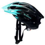 Kask rowerowy STRAIGHT SHINY CZARNO-TURKUSOWY