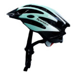 Kask rowerowy STRAIGHT SHINY TURKUSOWO-BIAŁY