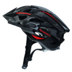 Kask rowerowy STRAIGHT SHINY CZARNO-CZERWONY