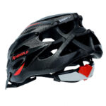 Kask rowerowy STRAIGHT SHINY CZARNO-CZERWONY