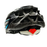 Kask rowerowy STRAIGHT SHINY CZARNO-NIEBIESKI