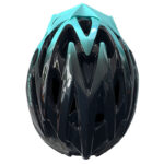 Kask rowerowy STRAIGHT SHINY CZARNO-TURKUSOWY
