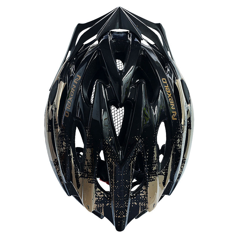 Kask rowerowy STRAIGHT SHINY CZARNO-PLATYNOWY