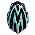 Kask rowerowy STRAIGHT SHINY TURKUSOWO-BIAŁY