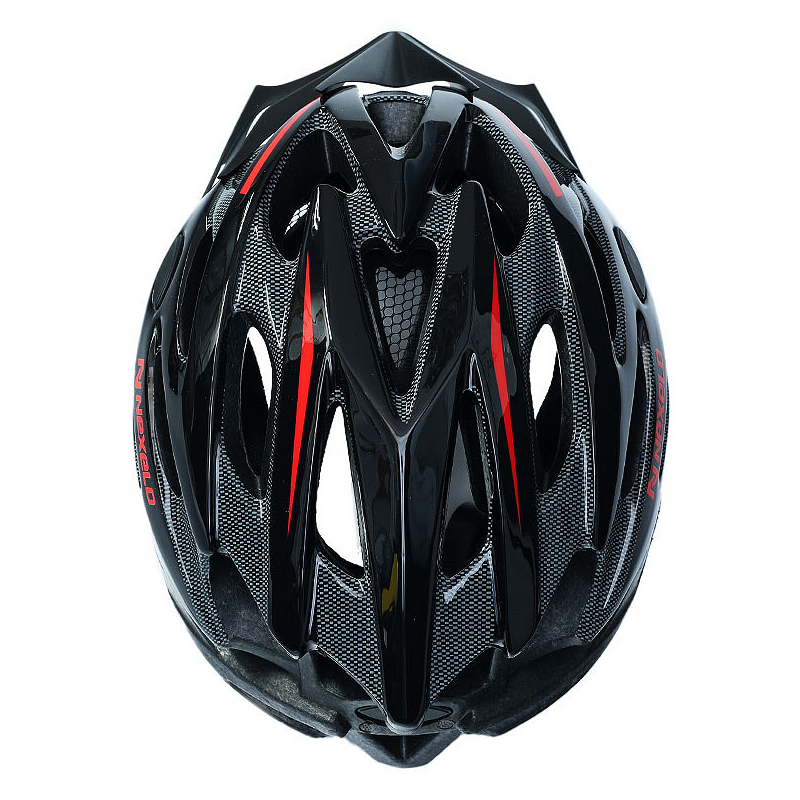 Kask rowerowy STRAIGHT SHINY CZARNO-CZERWONY
