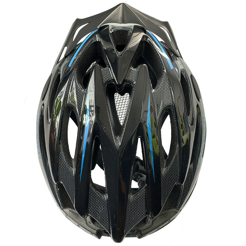 Kask rowerowy STRAIGHT SHINY CZARNO-NIEBIESKI