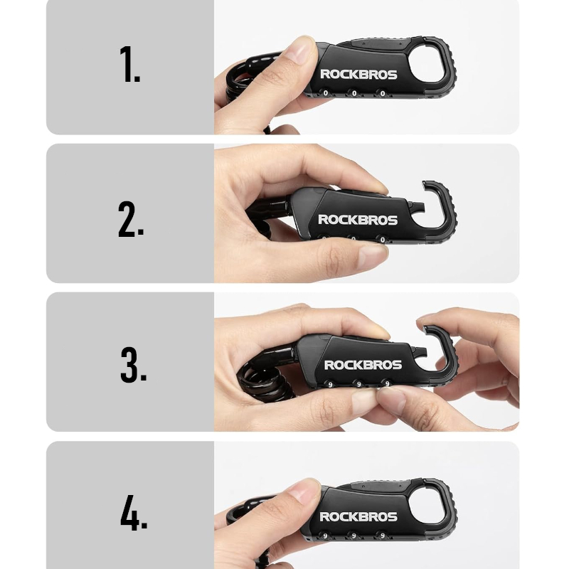 Zapięcie rowerowe linka na szyfr RBK6N