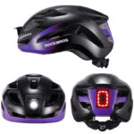 Kask rowerowy z oświetleniem LED ZK-077BKPL