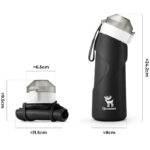 Bidon sportowy zwijany QN800BK