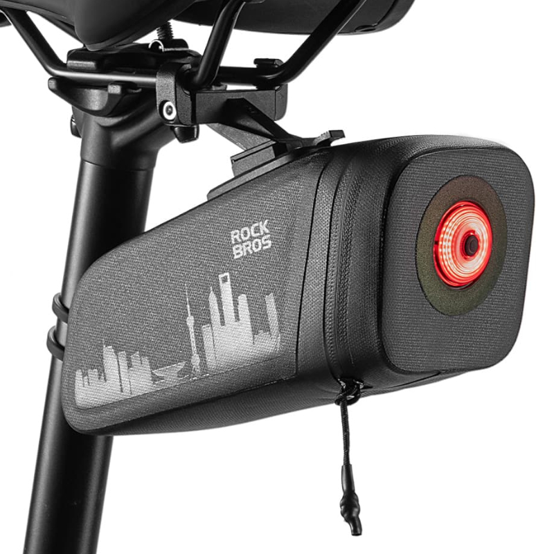 Torba rowerowa pod siodełko z lampką AS-141