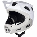 Kask rowerowy dziecięcy Full Face DROP BIAŁO-SZARY