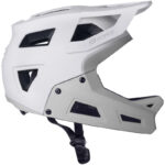 Kask rowerowy dziecięcy Full Face DROP BIAŁO-SZARY