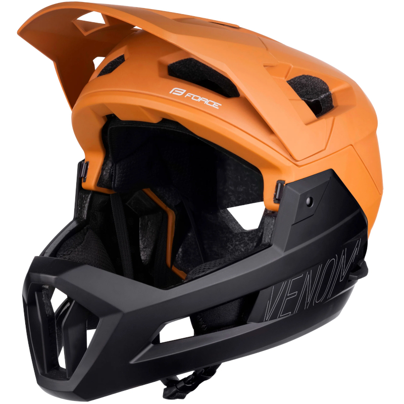 Kask rowerowy Full Face VENOM POMARAŃCZOWY MAT