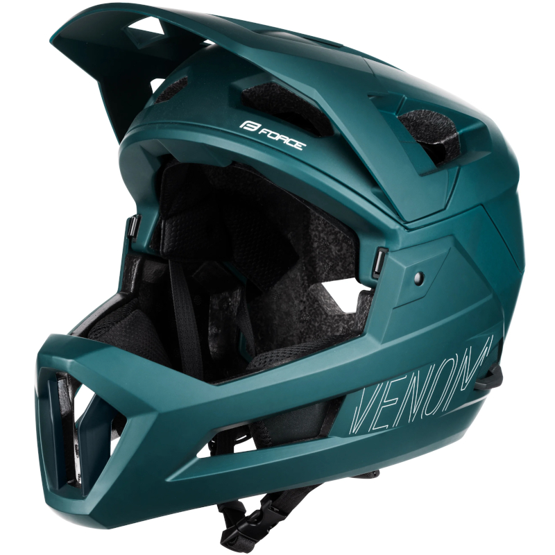Kask rowerowy Full Face VENOM MORSKI ZIELONY MAT