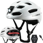 Kask rowerowy z oświetleniem LED ZK-031WH