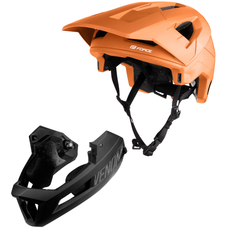 Kask rowerowy Full Face VENOM POMARAŃCZOWY MAT