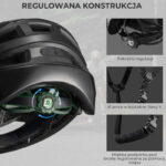 Kask rowerowy z oświetleniem LED ZK-031