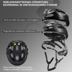 Kask rowerowy z oświetleniem LED ZK-031