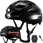 Kask rowerowy z oświetleniem LED ZK-031BK