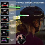 Kask rowerowy z oświetleniem LED ZK-031